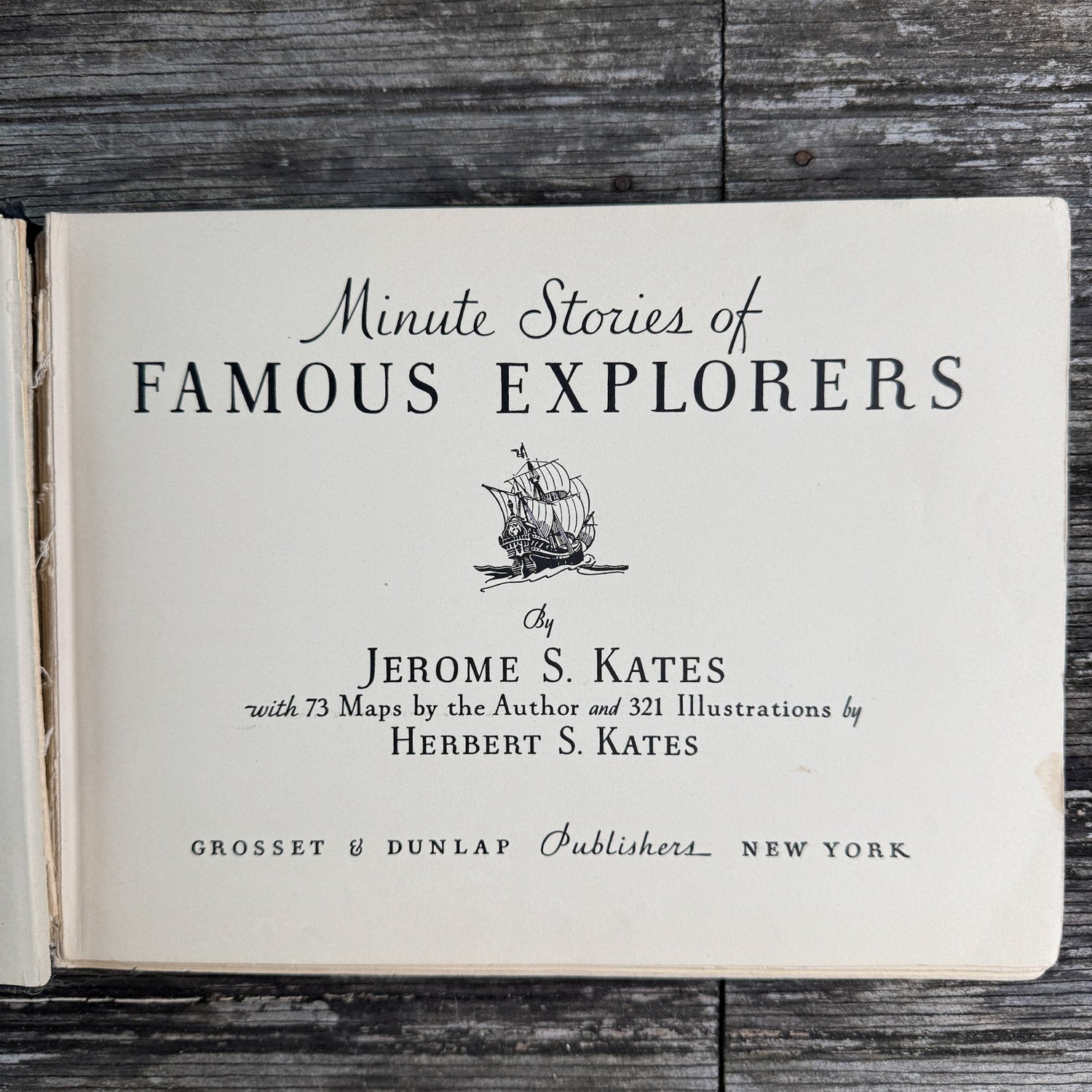 Minute Stories of Famous Explorers, Jerome S. Kates, 1934 - Pretty Old Books