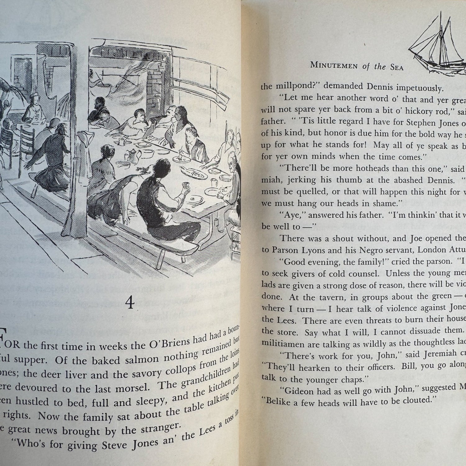 Minutemen of the Sea, Tom Cluff, 1955 Kids History - Pretty Old Books