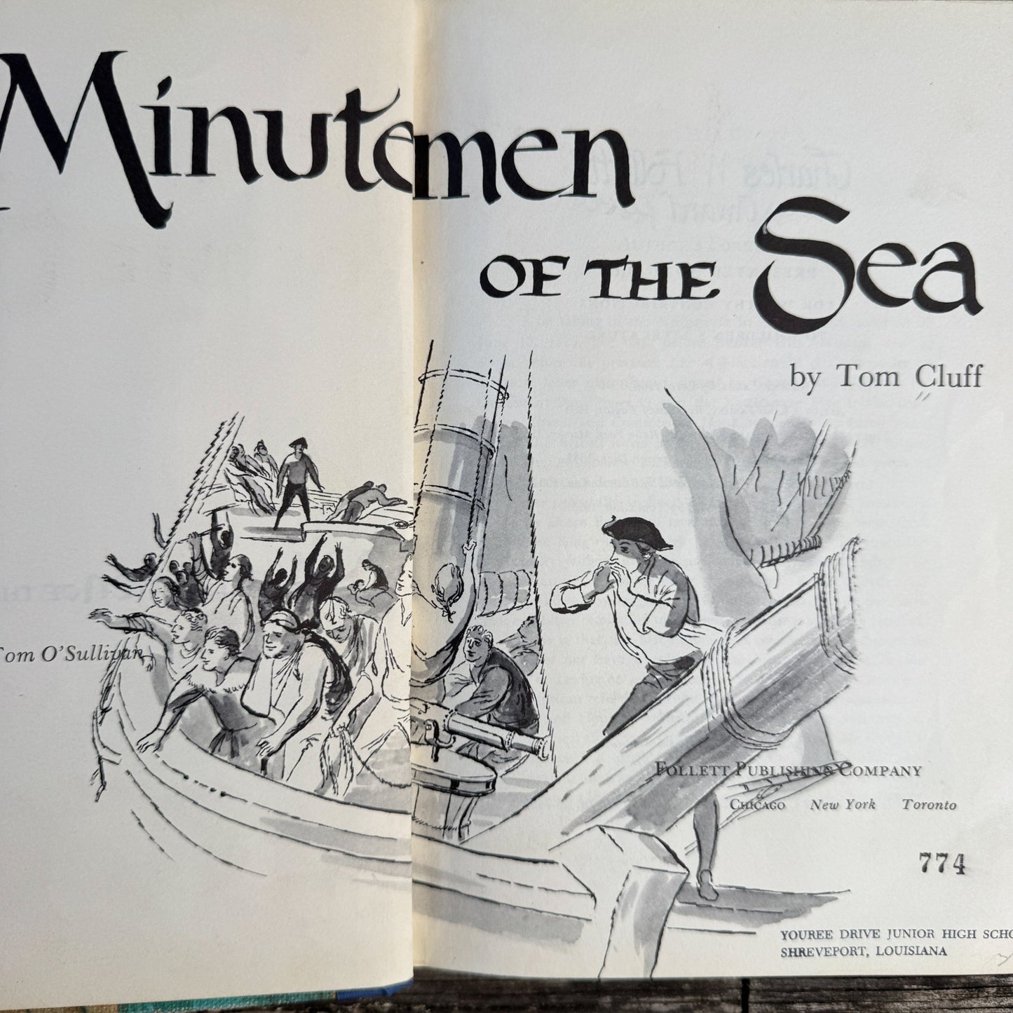 Minutemen of the Sea, Tom Cluff, 1955 Kids History - Pretty Old Books