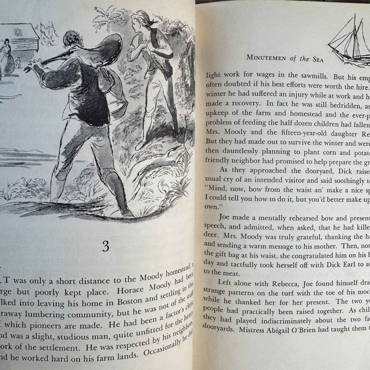 Minutemen of the Sea, Tom Cluff, 1955 Kids History - Pretty Old Books