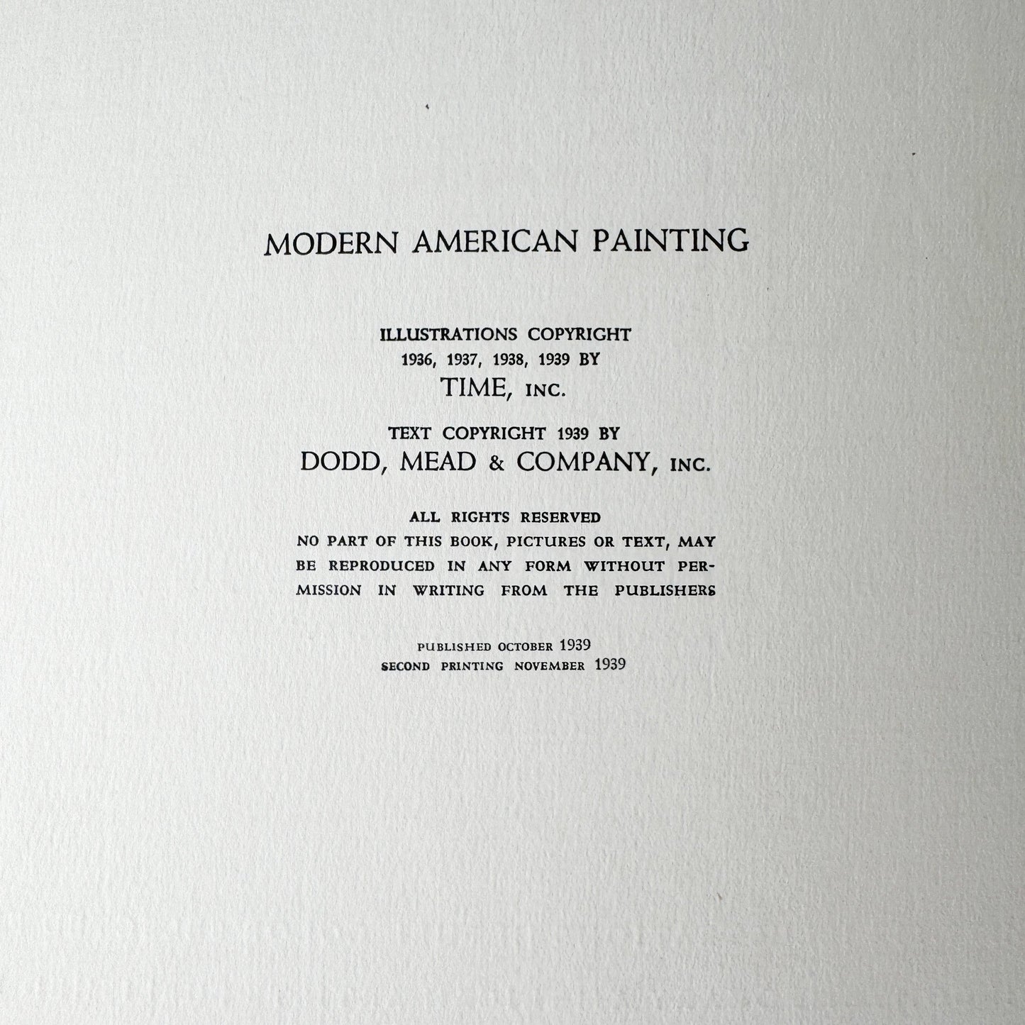 Modern American Paintings, 1939, Fine Art Oversized Hardcover - Pretty Old Books