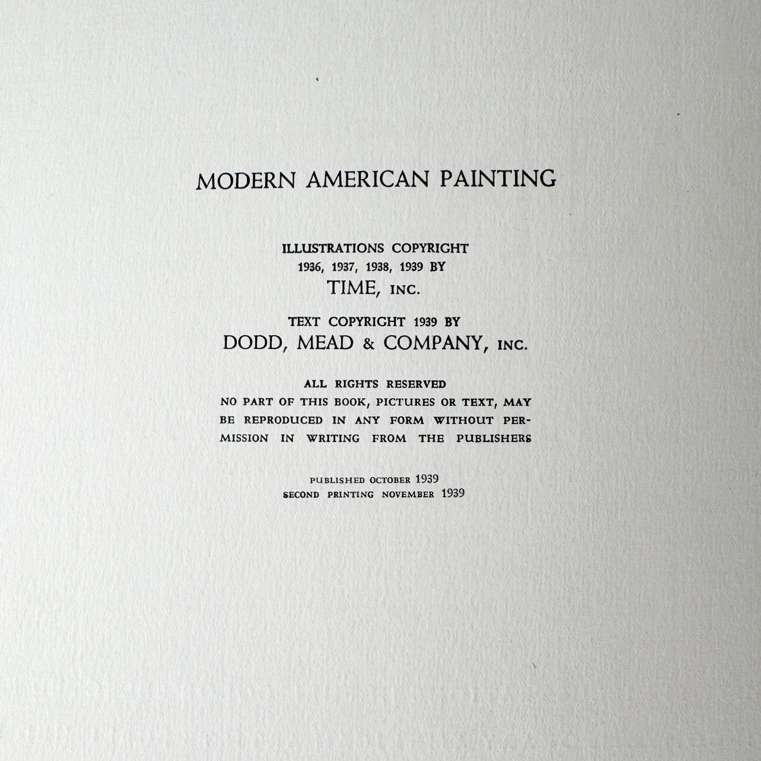 Modern American Paintings, 1939, Fine Art Oversized Hardcover - Pretty Old Books