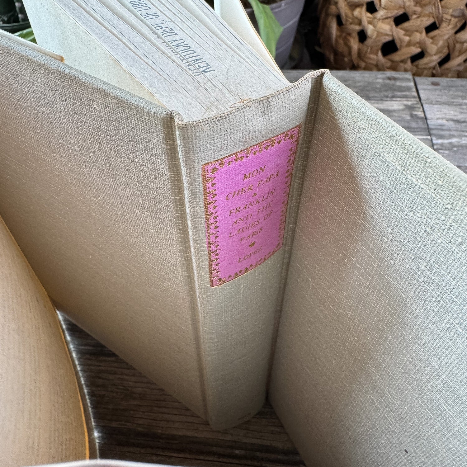 Mon Cher Papa: Franklin and the Ladies of Paris, Claude-Anne Lopez, 1966, Yale University Press - Pretty Old Books