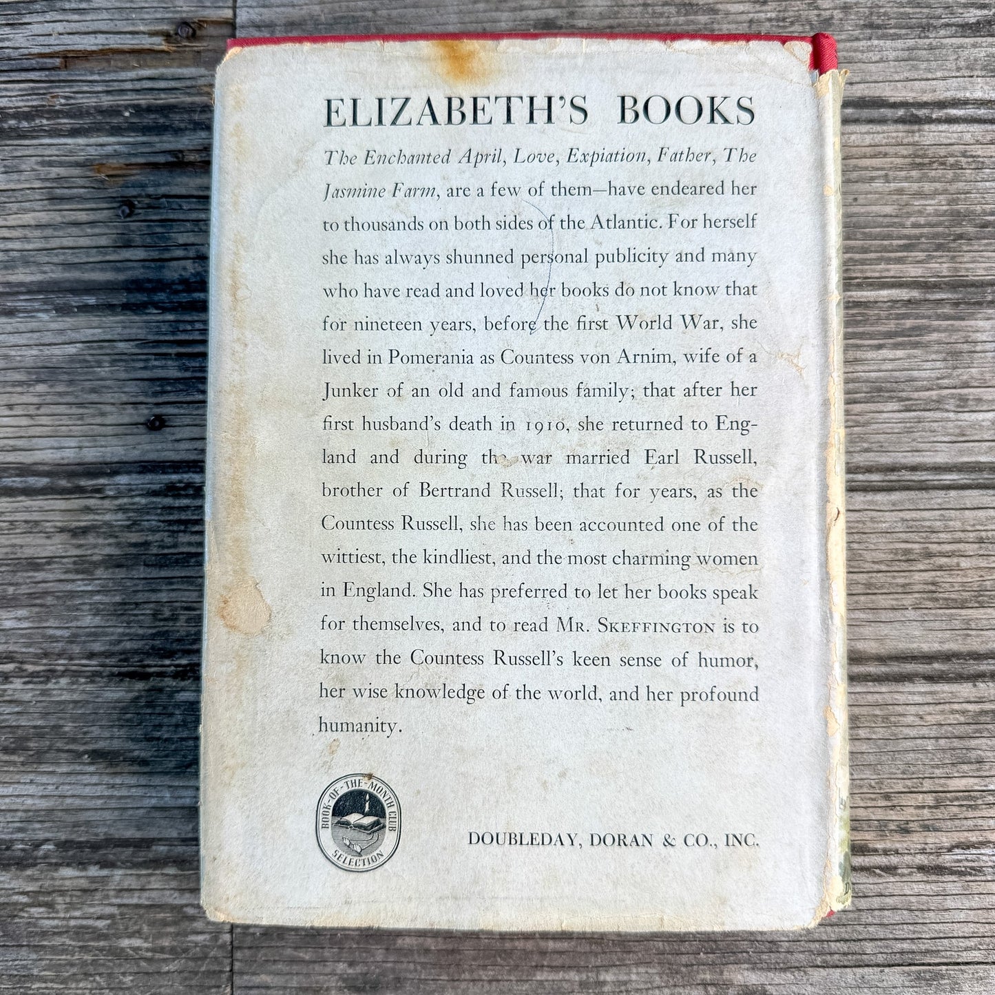 Mr. Skeffington, Elizabeth von Arnim, 1940 - Pretty Old Books