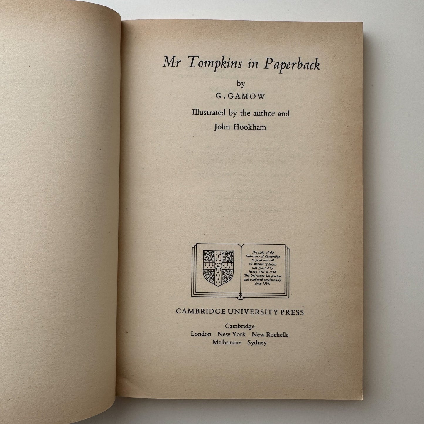 Mr. Tompkins in Paperback, George Gamow, 1965, Paperback - Pretty Old Books