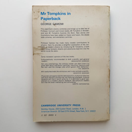 Mr. Tompkins in Paperback, George Gamow, 1965, Paperback - Pretty Old Books