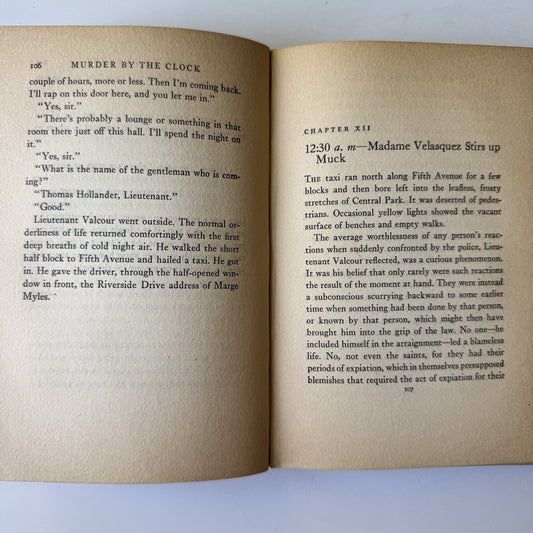 Murder by the Clock, The Crime Club, 1929 Hardcover, Rufus King - Pretty Old Books