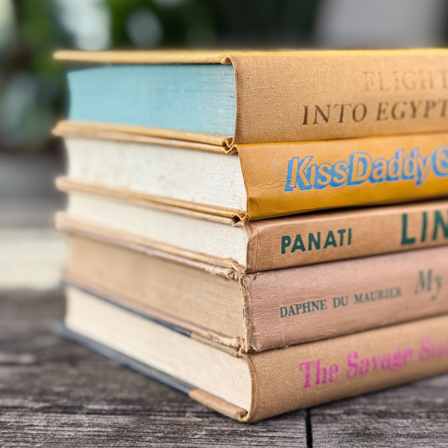 Mustard Yellow and Goldenrod Vintage Books for Display - Pretty Old Books