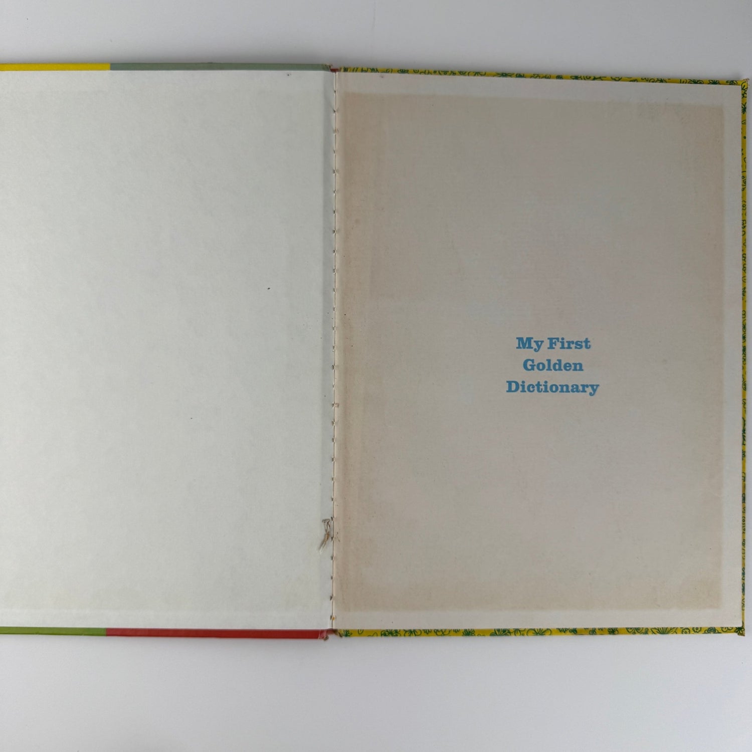 My First Golden Dictionary, Illustrated Oversized 1978 Hardcover Children's Boook - Pretty Old Books