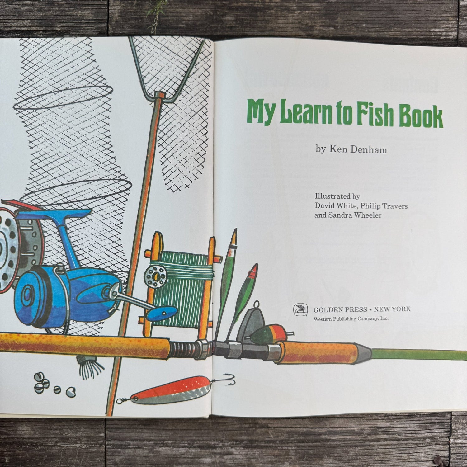 My Learn to Fish Book by Ken Denham, 1971 - Pretty Old Books