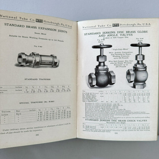 National Tube Company Catalogue H, Antique 1909 Illustrated Parts Catalog - Pretty Old Books