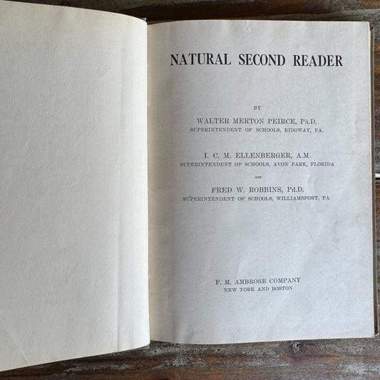 Natural Second Reader, 1920 Elementary School Reader - Pretty Old Books