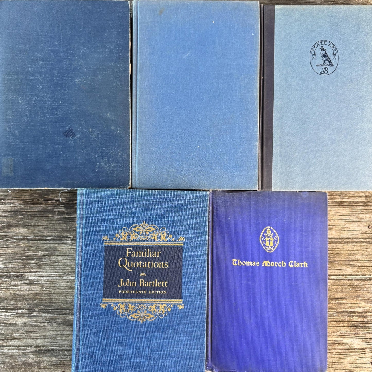 Navy and Indigo Blue Books for Shelf Styling - Pretty Old Books