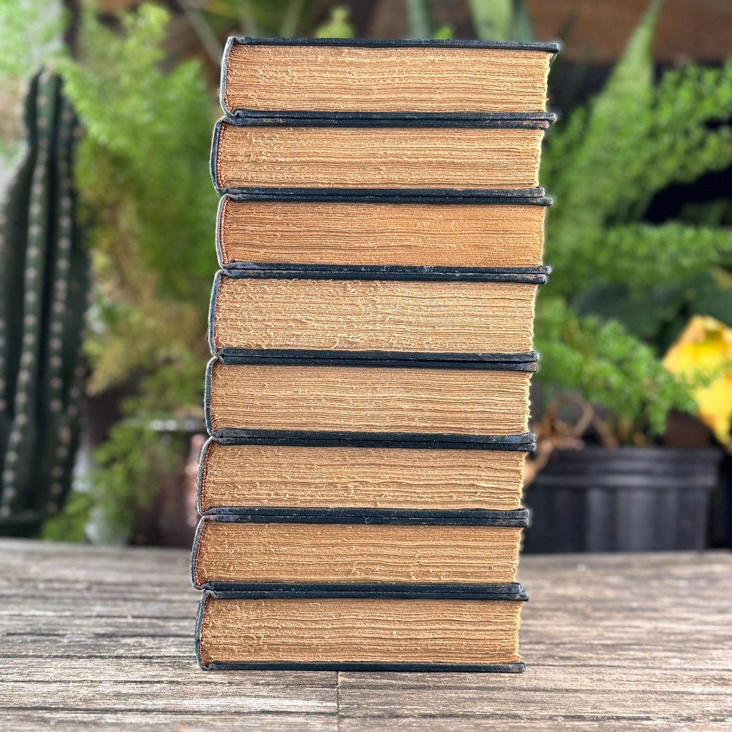 Navy Blue Embossed Antique Authors Digest Book Bundle - Pretty Old Books