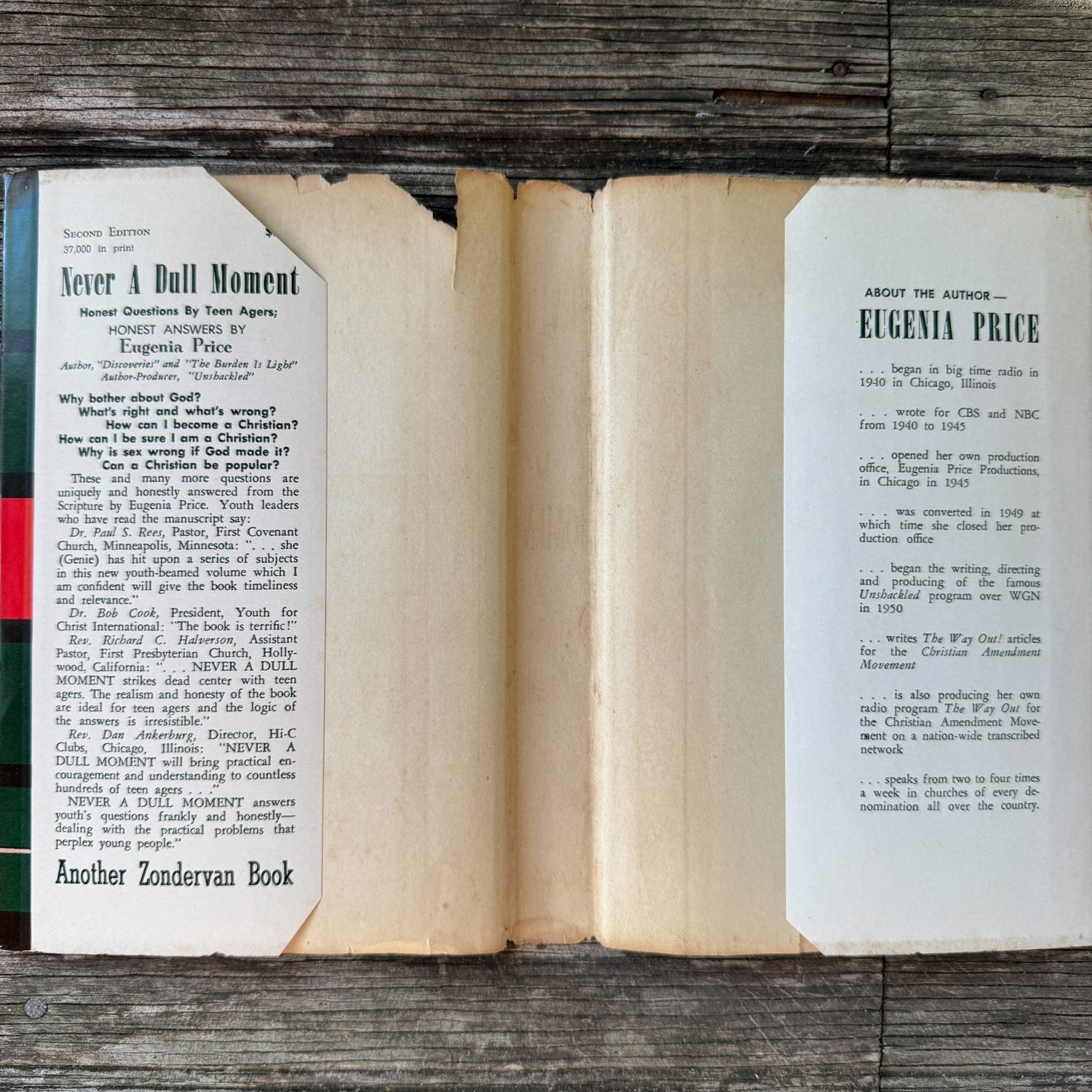 Never a Dull Moment, 1955 Mid Century Christian Teenage Advice Book - Pretty Old Books