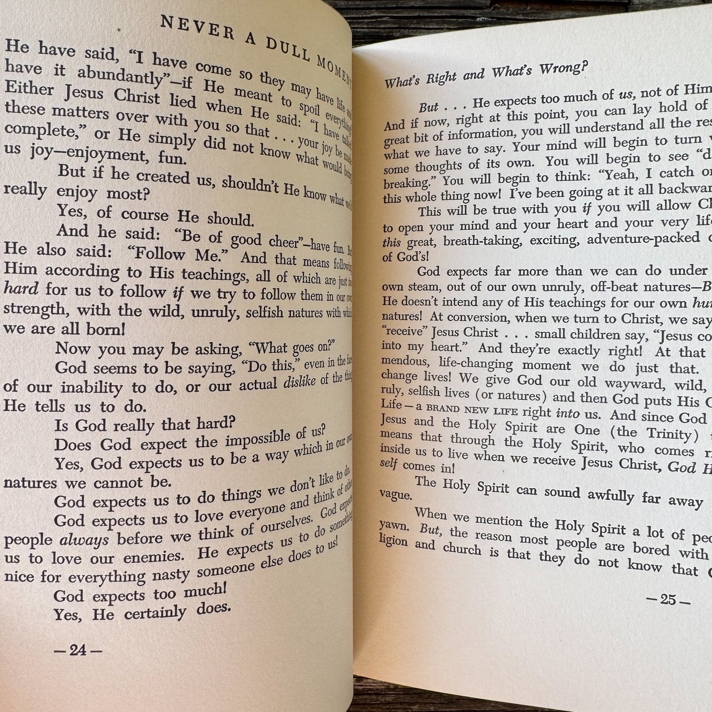 Never a Dull Moment, 1955 Mid Century Christian Teenage Advice Book - Pretty Old Books