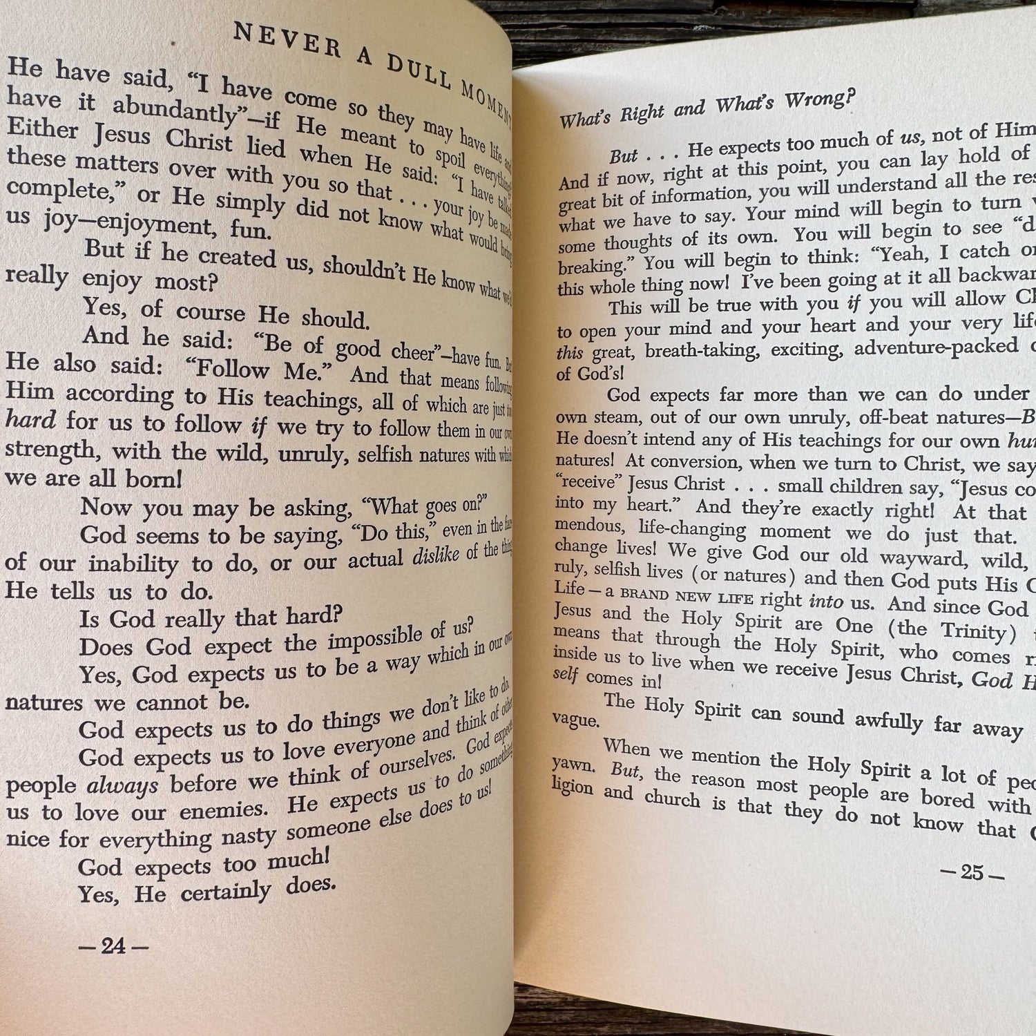 Never a Dull Moment, 1955 Mid Century Christian Teenage Advice Book - Pretty Old Books