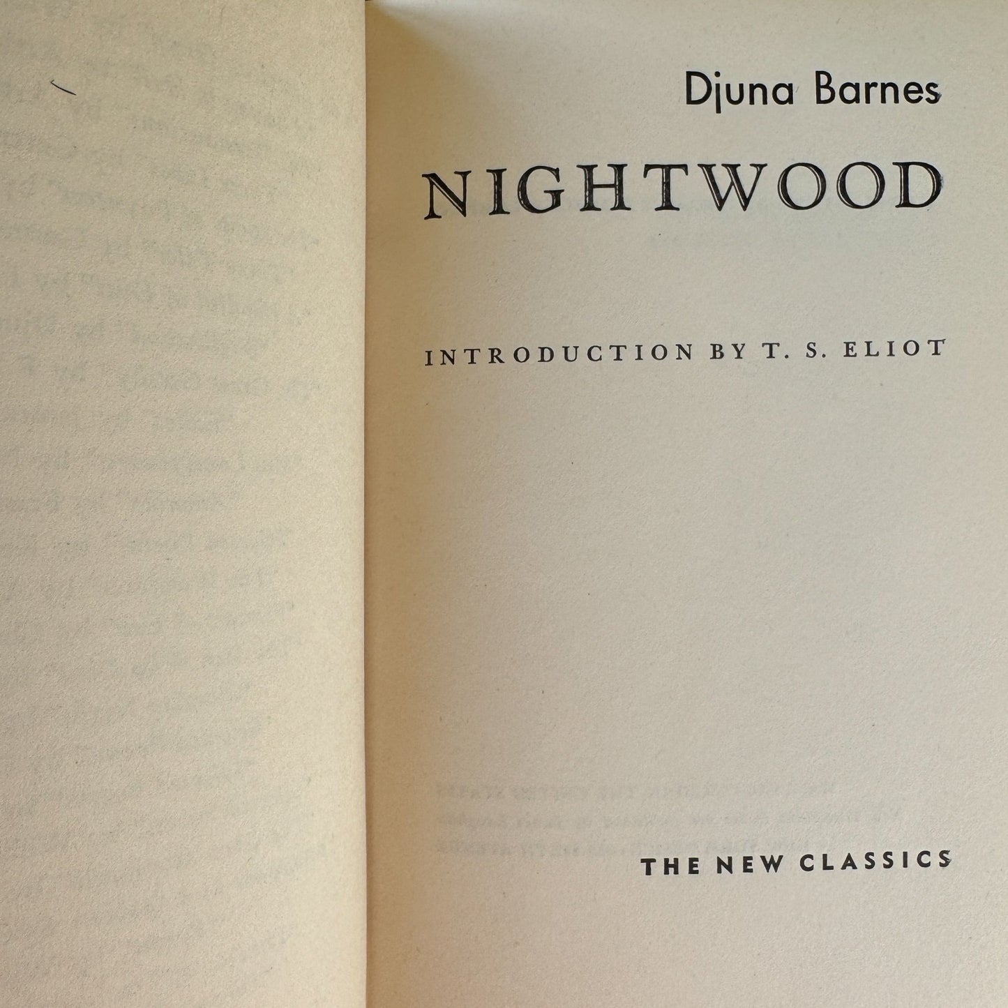 Nightwood, Djuna Barnes, 1937 Hardcover with TS Eliot Intro - Pretty Old Books