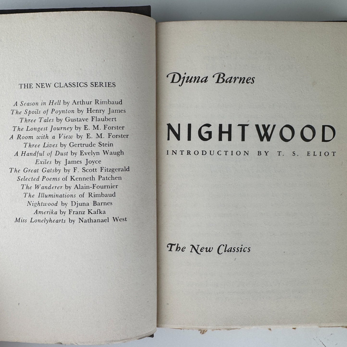 Nightwood, Djuna Barnes, 1937 Hardcover with TS Eliot Intro - Pretty Old Books