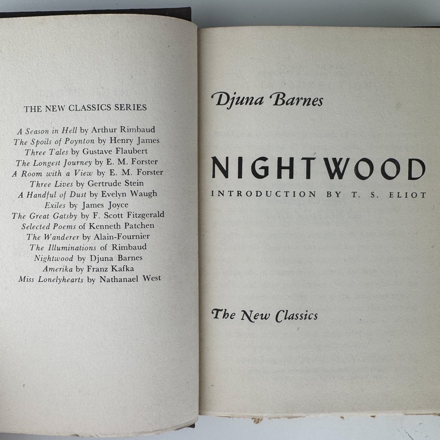 Nightwood, Djuna Barnes, 1937 Hardcover with TS Eliot Intro - Pretty Old Books