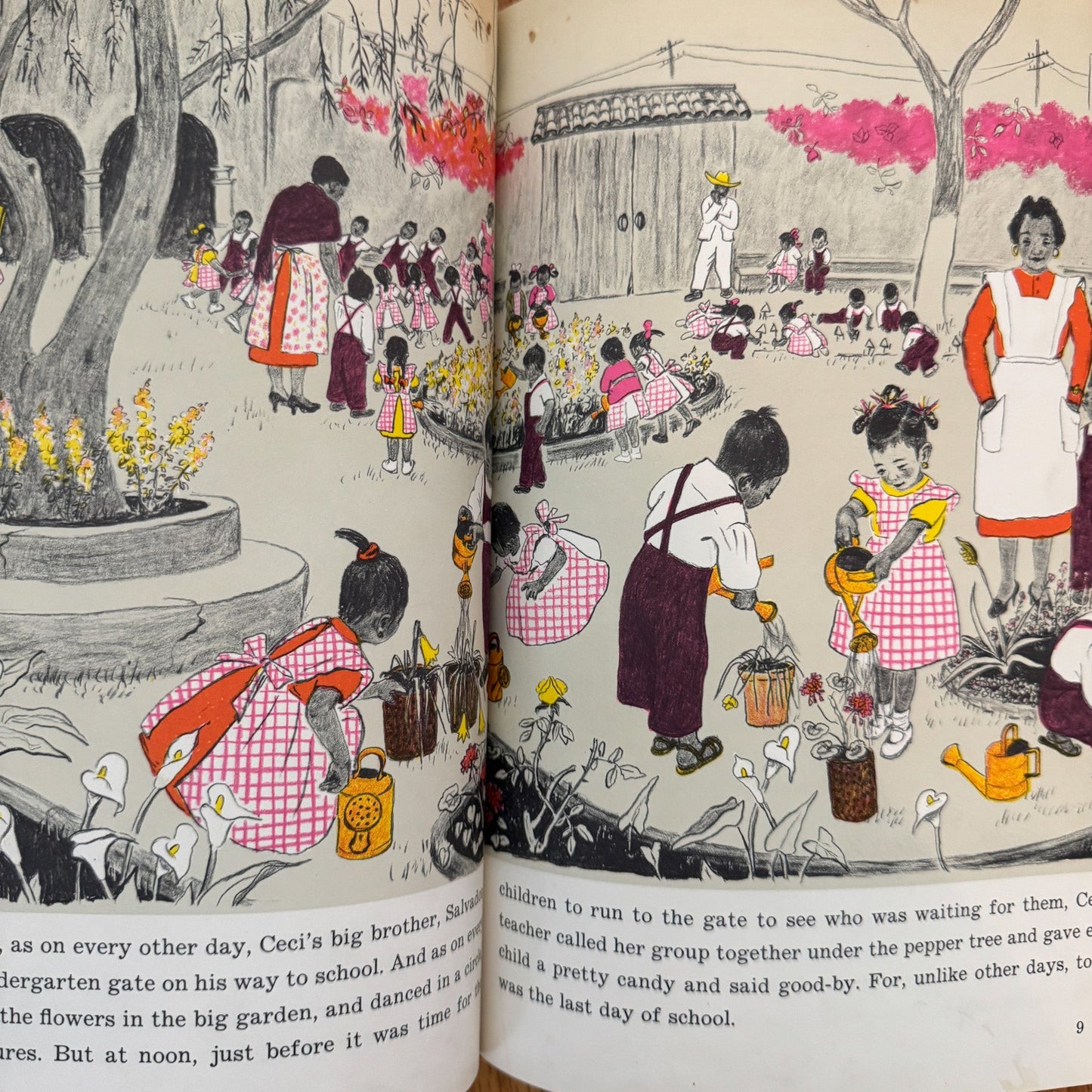 Nine Days to Christmas, Marie Hall Ets, 1964 - Pretty Old Books