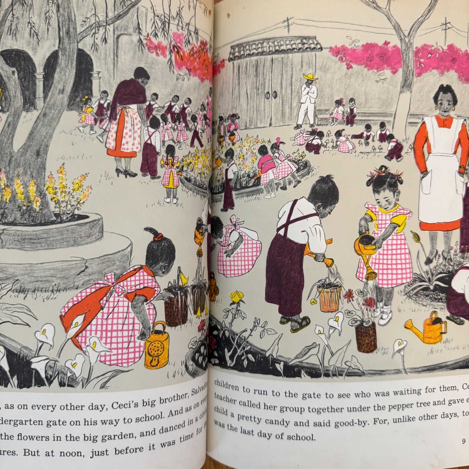 Nine Days to Christmas, Marie Hall Ets, 1964 - Pretty Old Books