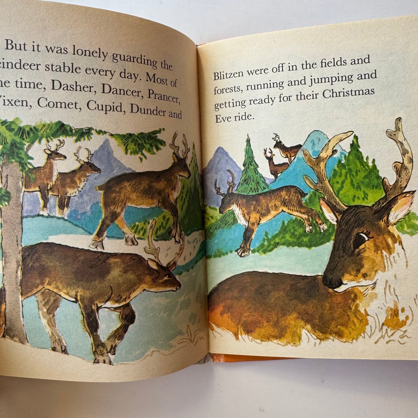 Noni the Christmas Reindeer, Checkerboard Press Junior Elf Book, Hardcover, 1979 - Pretty Old Books