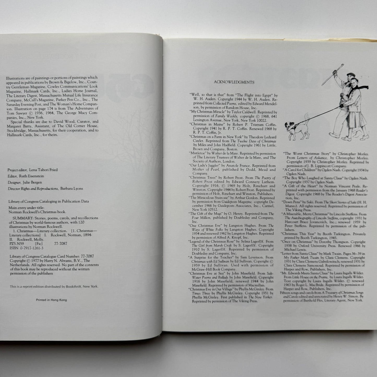 Norman Rockwell's Christmas Book, 1977 Oversized Hardcover - Pretty Old Books