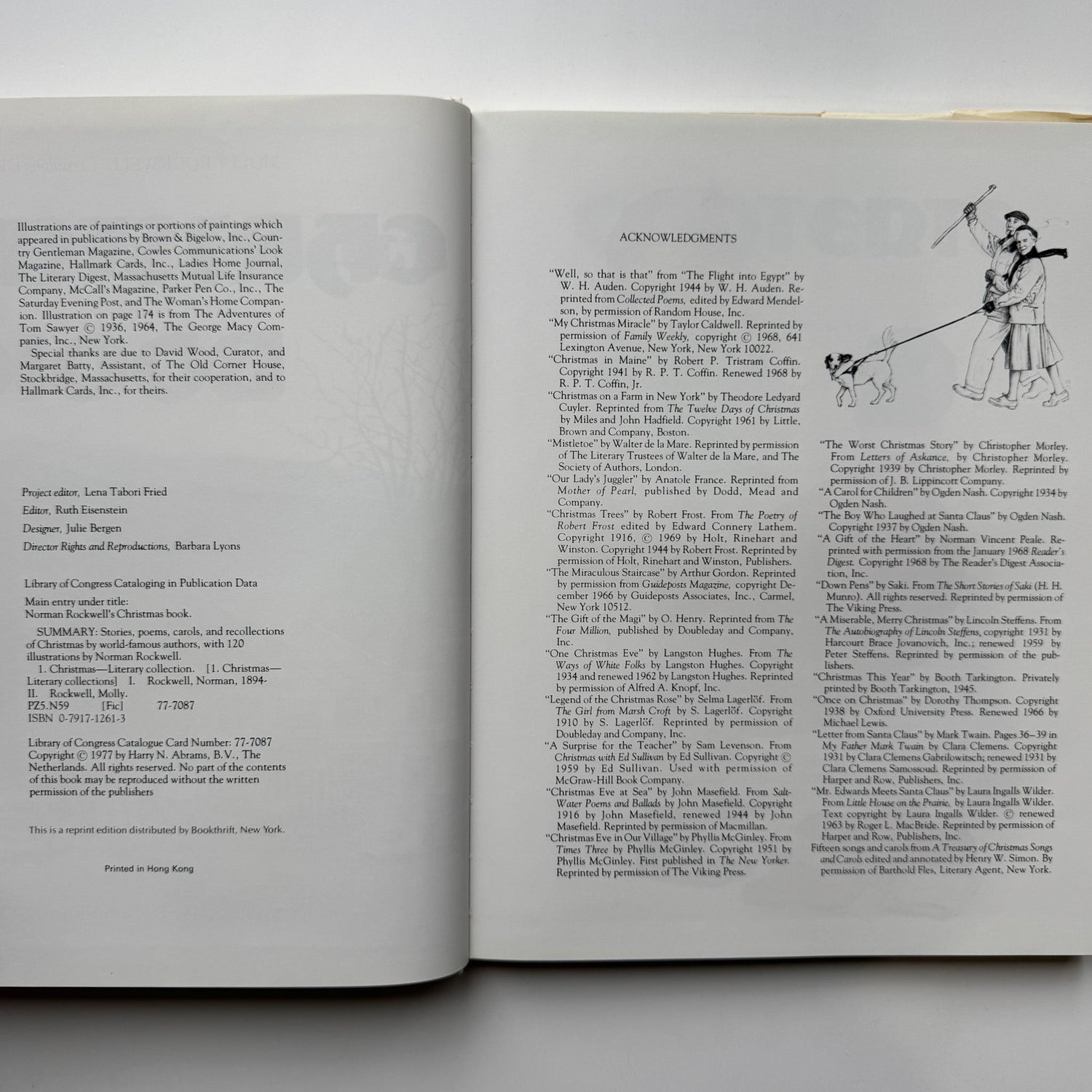 Norman Rockwell's Christmas Book, 1977 Oversized Hardcover - Pretty Old Books