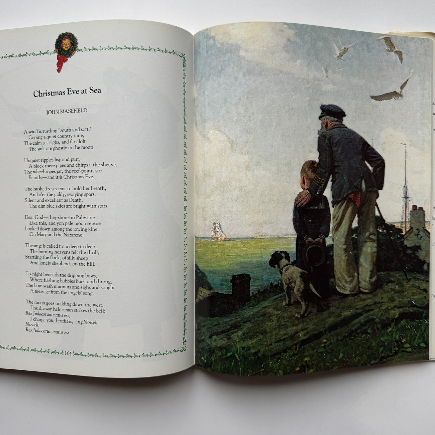 Norman Rockwell's Christmas Book, 1977 Oversized Hardcover - Pretty Old Books