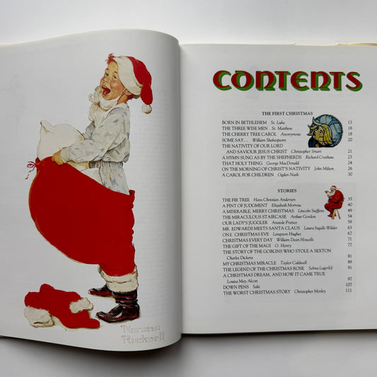 Norman Rockwell's Christmas Book, 1977 Oversized Hardcover - Pretty Old Books