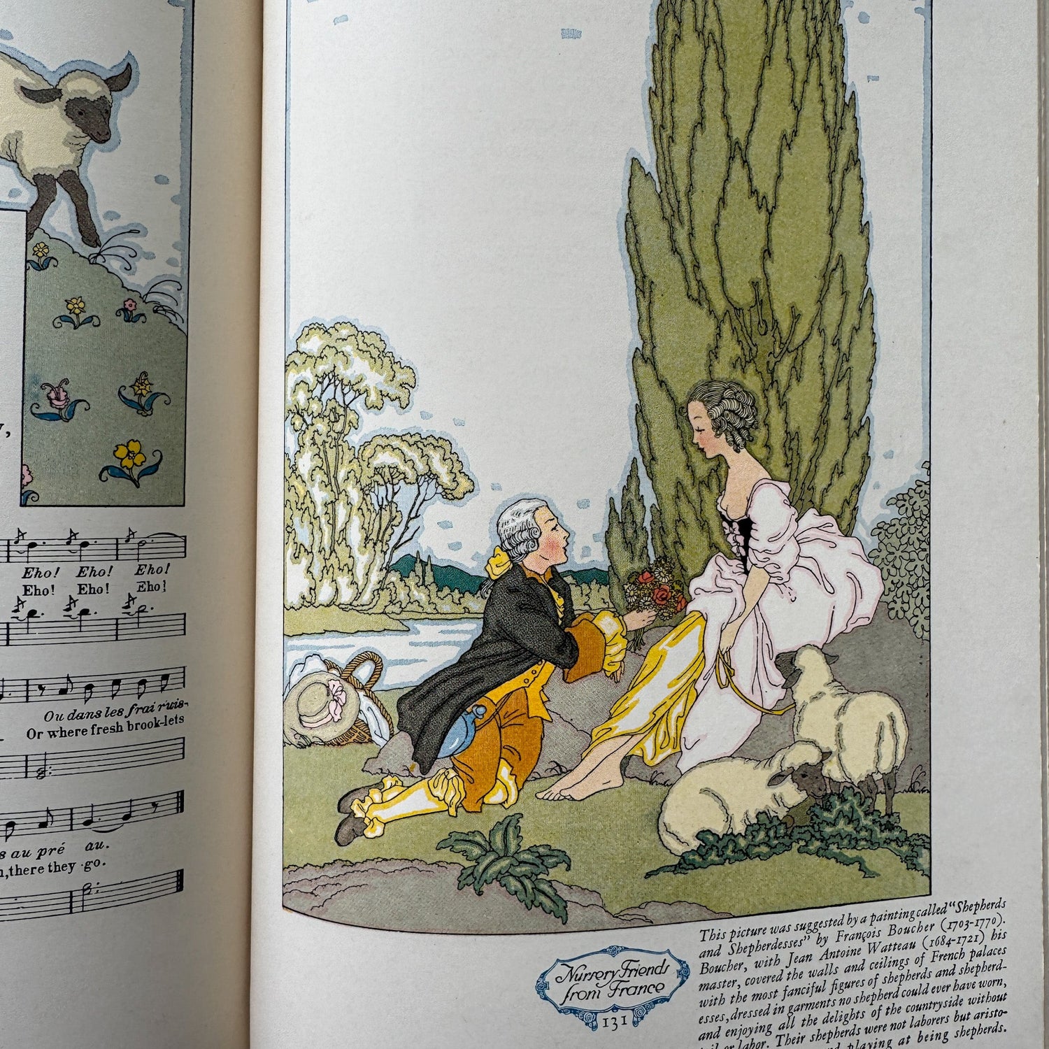 Nursery Friends From France, Olive Beaupré Miller, Maud & Miska Petersham, 1954, My Travelship Series (Copy) - Pretty Old Books