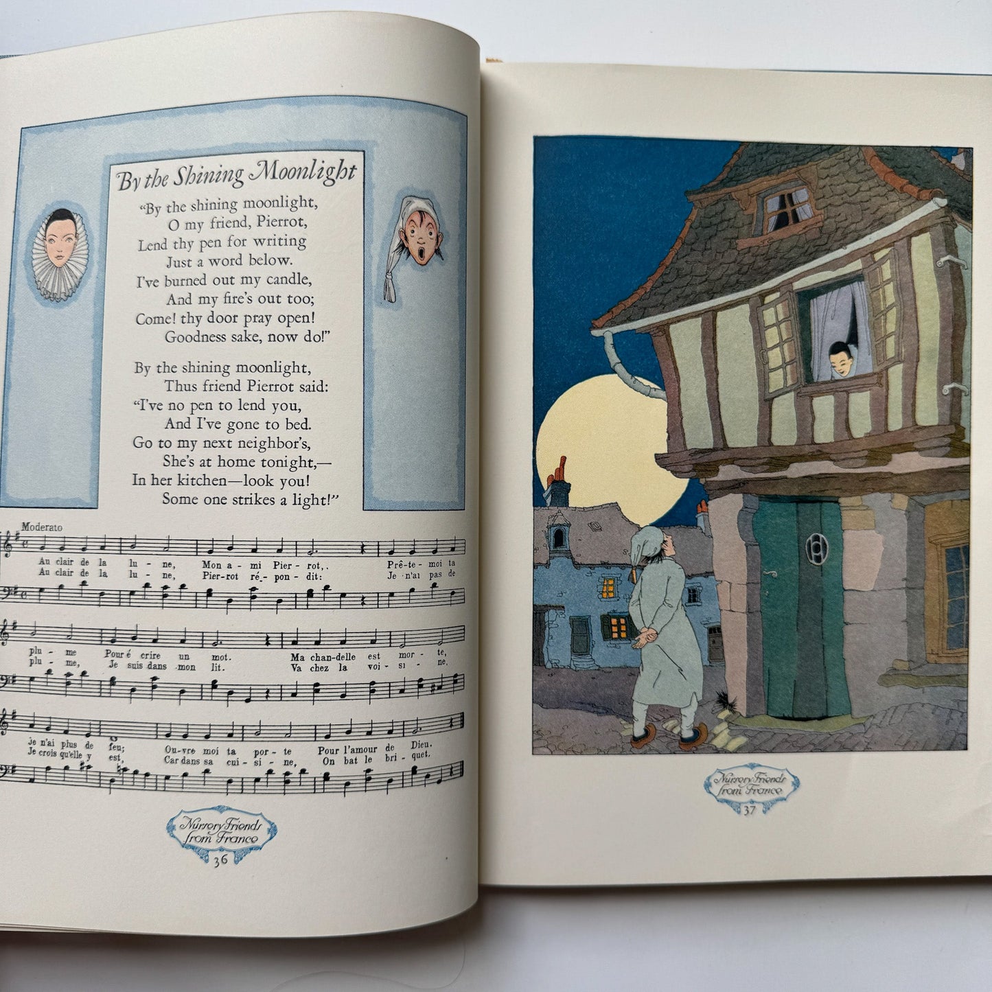 Nursery Friends From France, Olive Beaupré Miller, Maud & Miska Petersham, 1954, My Travelship Series (Copy) - Pretty Old Books