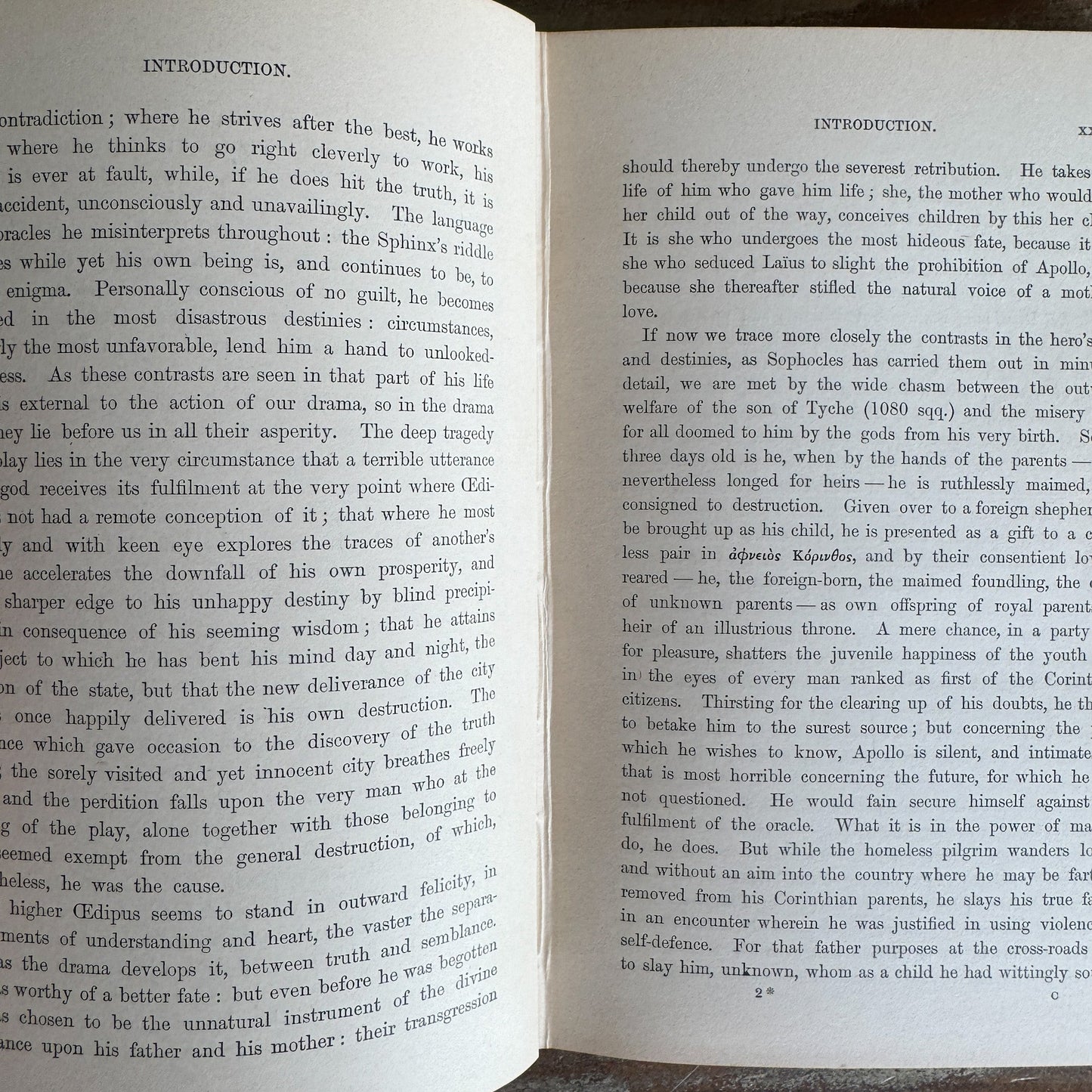Oedipus Tyrannus by Sophocles, 1897 Ginn & Company School Edition, Greek - Pretty Old Books