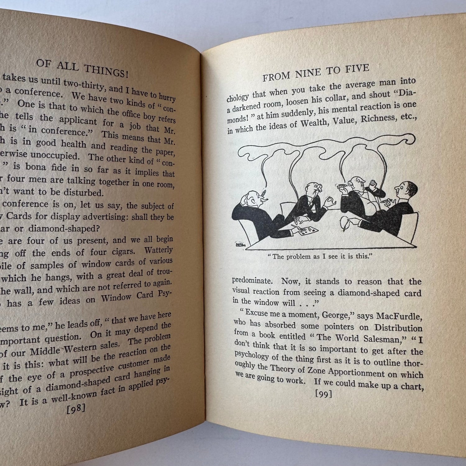 Of All Things, Robert C. Benchley Humor Essays, 10th Printing Hardcover, 1922 - Pretty Old Books