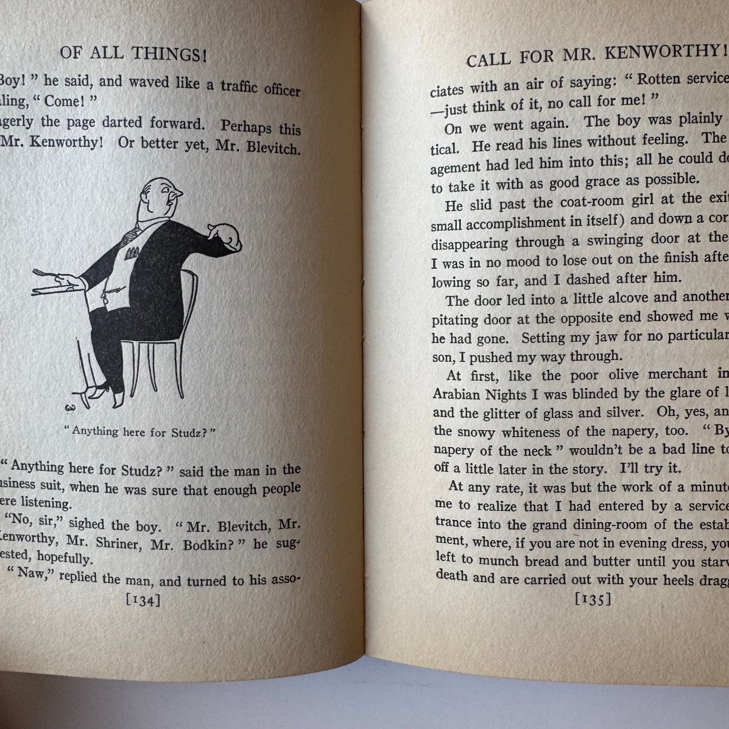 Of All Things, Robert C. Benchley Humor Essays, 10th Printing Hardcover, 1922 - Pretty Old Books