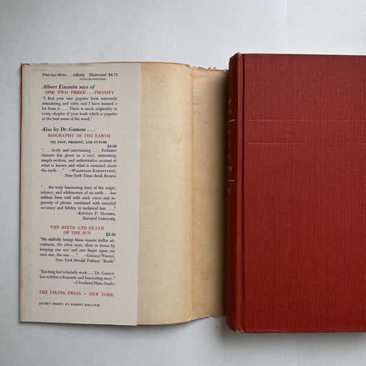 One Two Three...Infinity, George Gamow, Facts and Speculations of Science, Hardcover 4th Printing, 1949 - Pretty Old Books