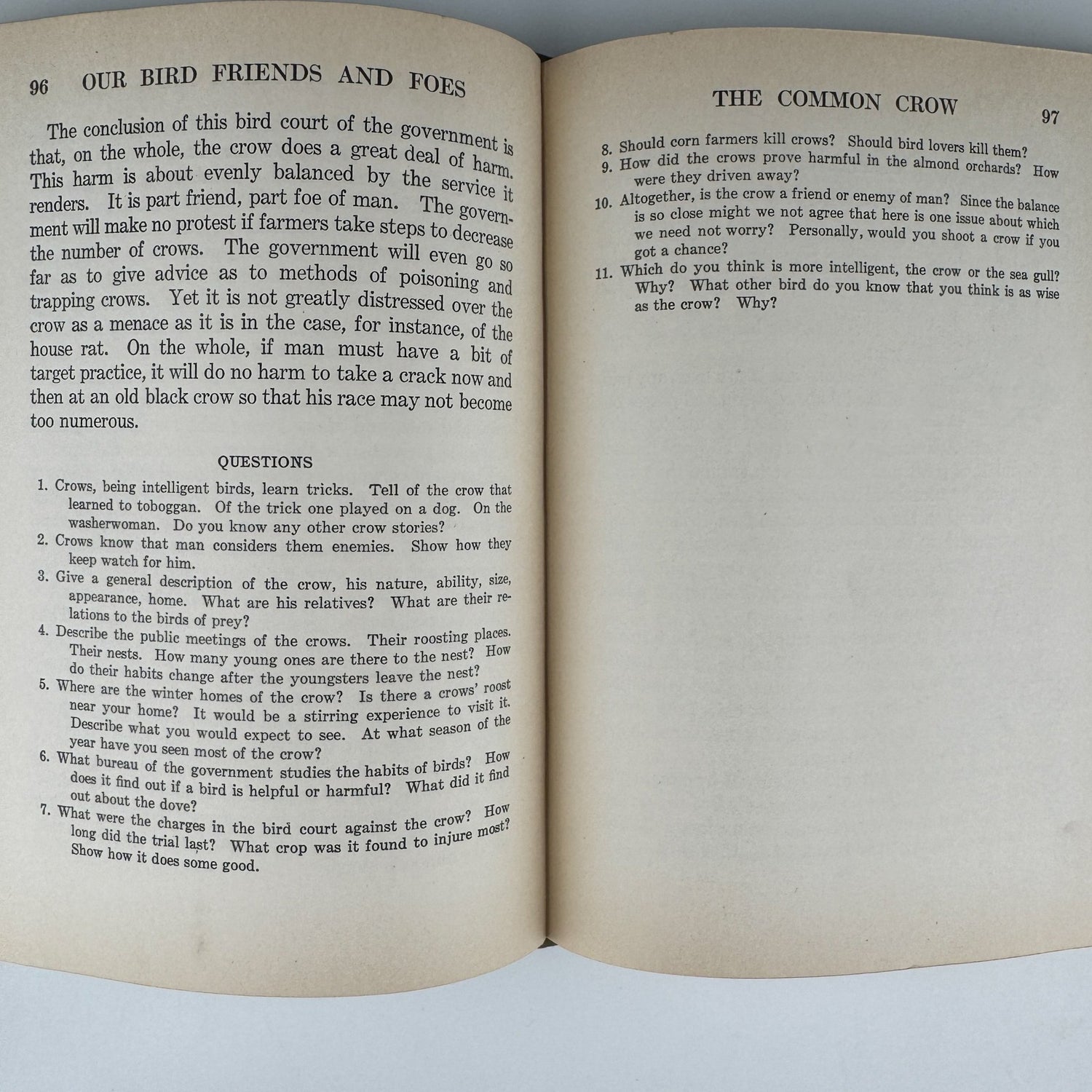Our Bird Friend and Foes, 1925, Romance of Science Series - Pretty Old Books