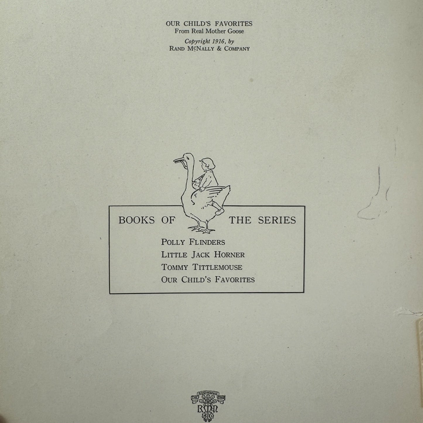 Our Child's Favorites, Blanche Fisher Wright, 1916 - Pretty Old Books