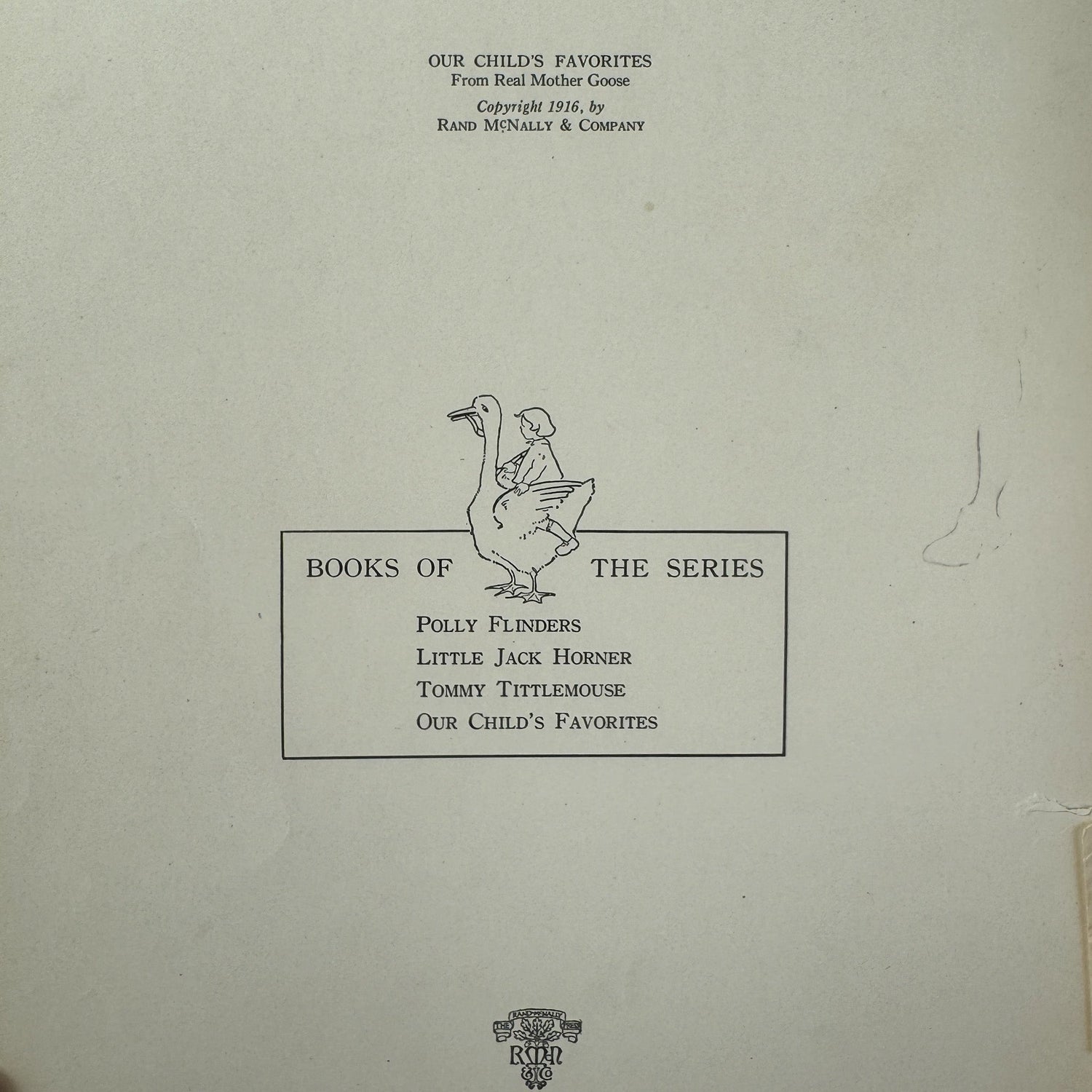 Our Child's Favorites, Blanche Fisher Wright, 1916 - Pretty Old Books
