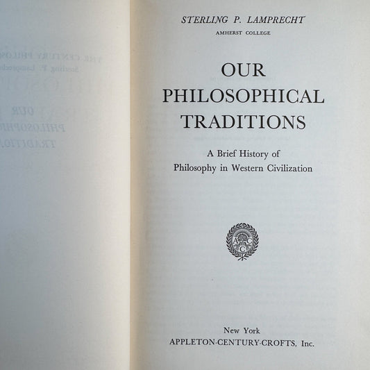 Our Philosophical Traditions, 1955 School Book - Pretty Old Books