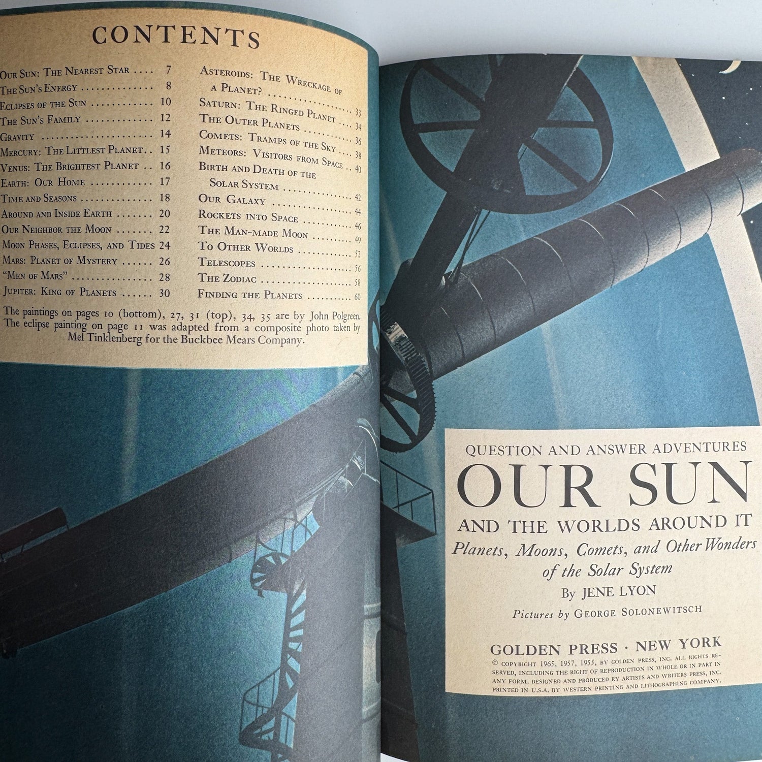 Our Sun and the Worlds Around It, A Golden Book, 1965 - Pretty Old Books