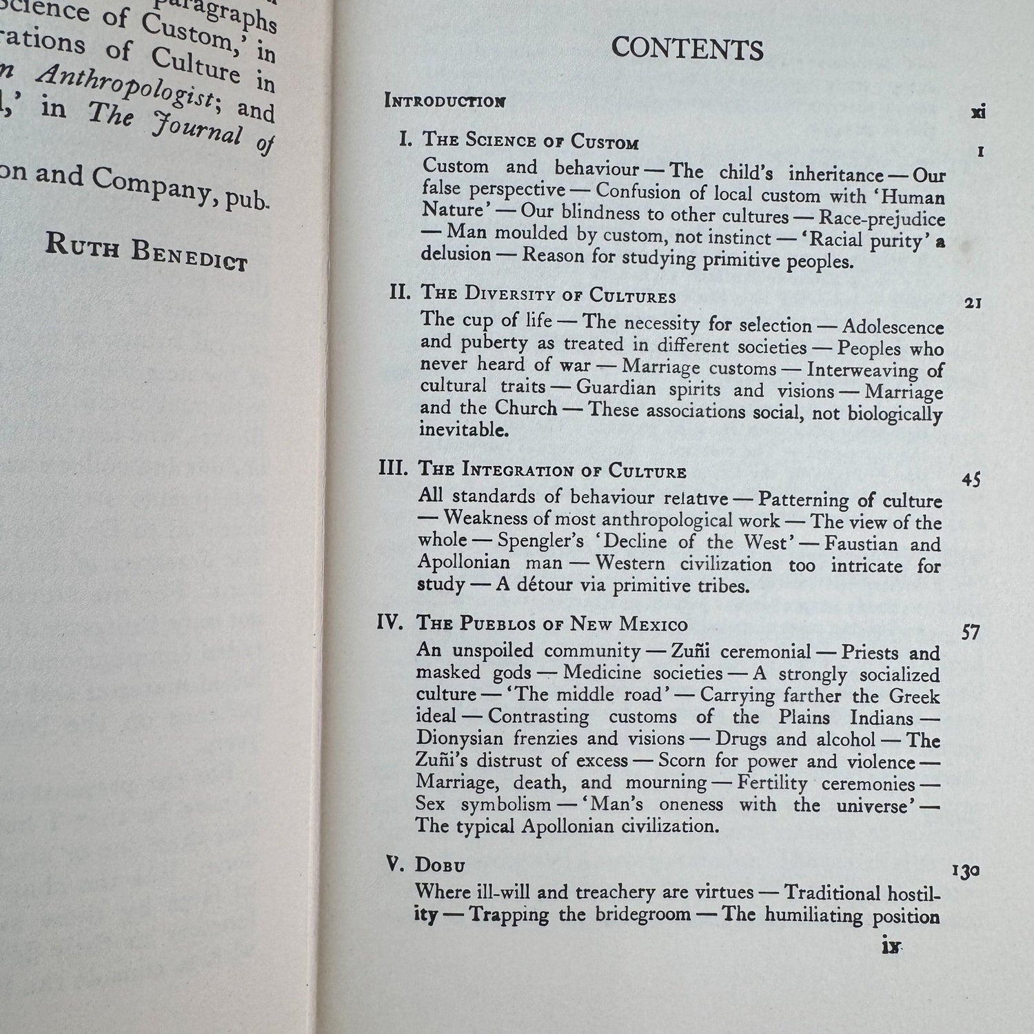 Patterns of Culture – Ruth Benedict – 1934 - Pretty Old Books