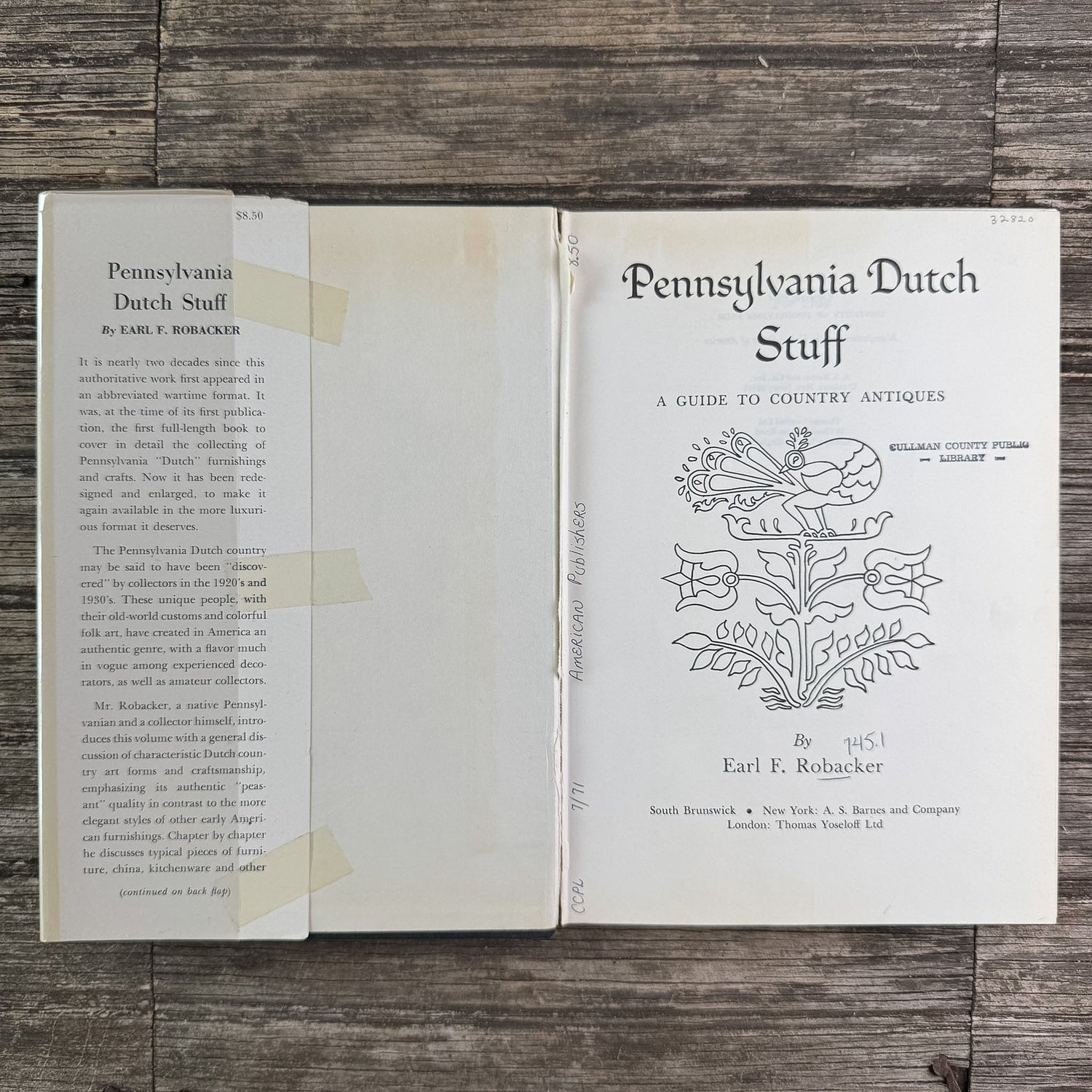 Pennsylvania Dutch Stuff: A Guide to Country Antiques, Earl F. Robacker, 1944 - Pretty Old Books