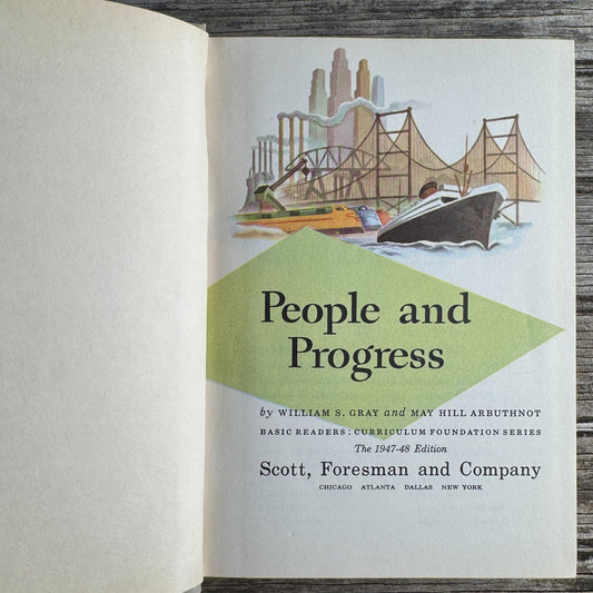 People and Progress, William S. Gray and May Hill Arbuthnot, 1947-48 Edition - Pretty Old Books