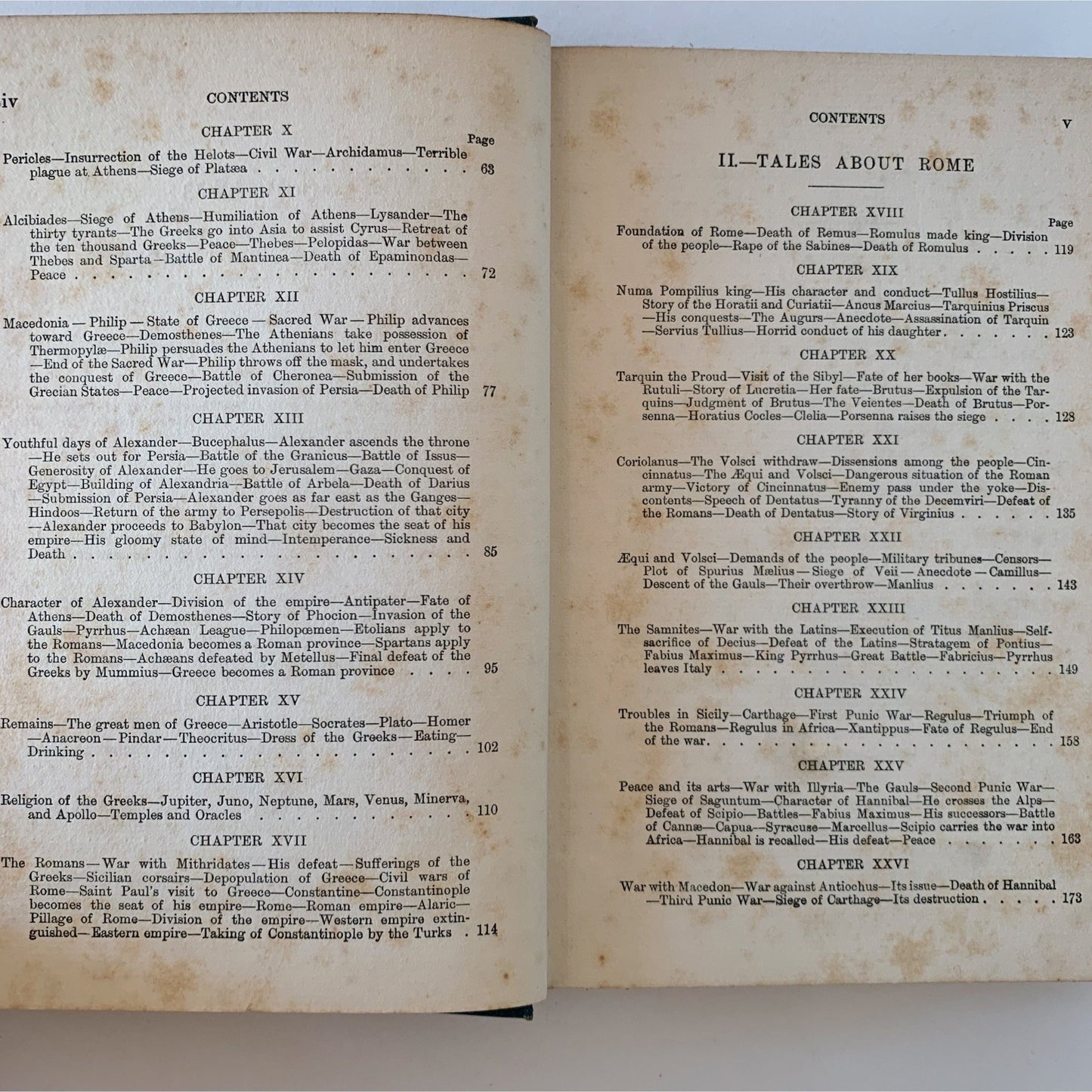 Peter Parley's Tales of Greece and Rome, Blackie's Library - Hardcover - Pretty Old Books
