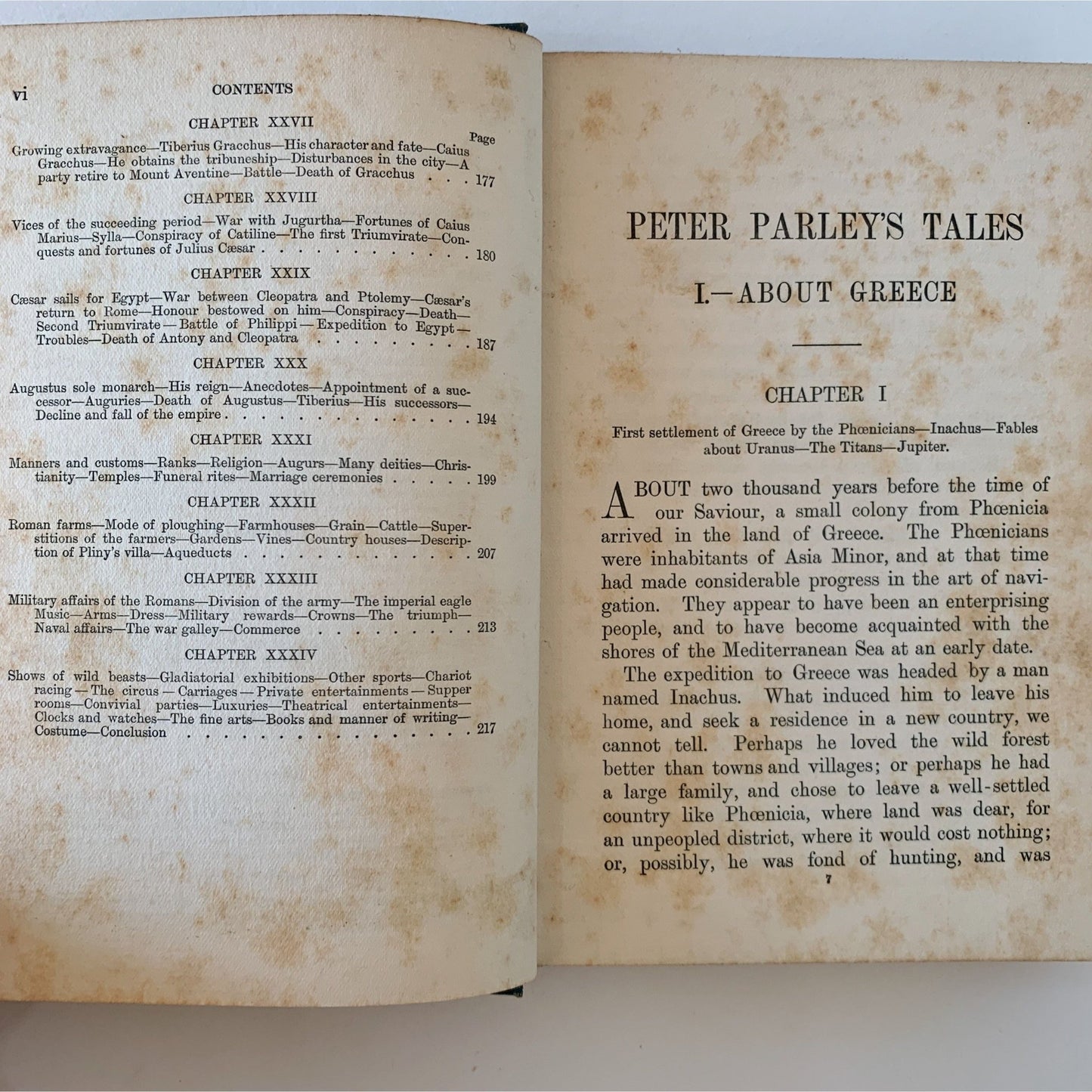 Peter Parley's Tales of Greece and Rome, Blackie's Library - Hardcover - Pretty Old Books