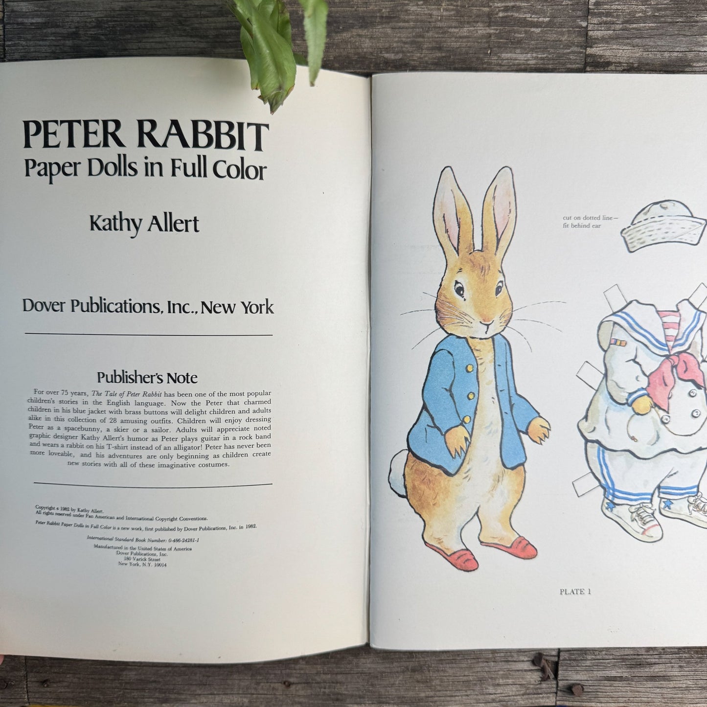 Peter Rabbit Paper Dolls in Full Color, Kathy Allert, 1982 - Pretty Old Books