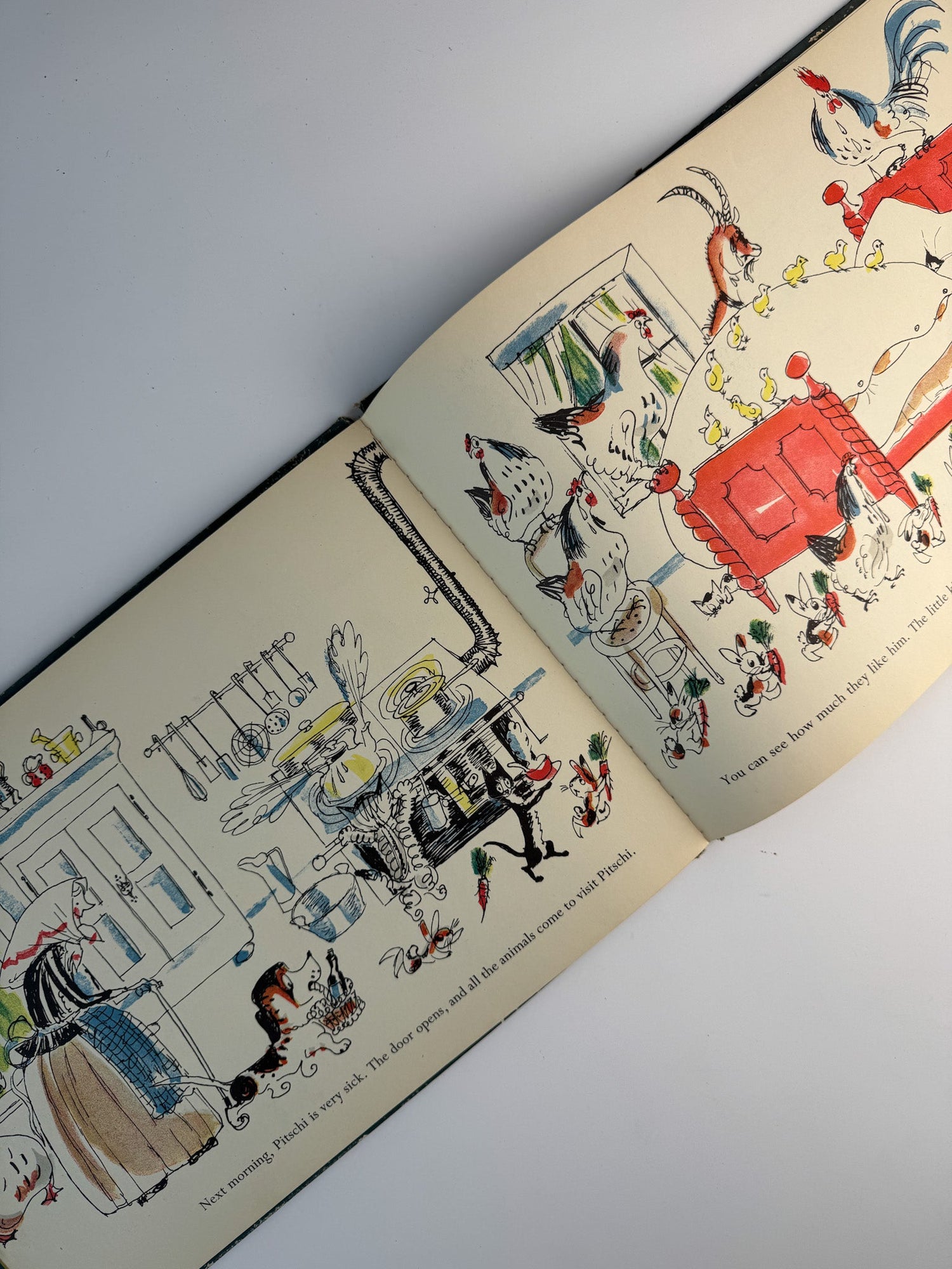 Pitschi, Hans Fischer, 1953 Hardcover Cat Story - Pretty Old Books