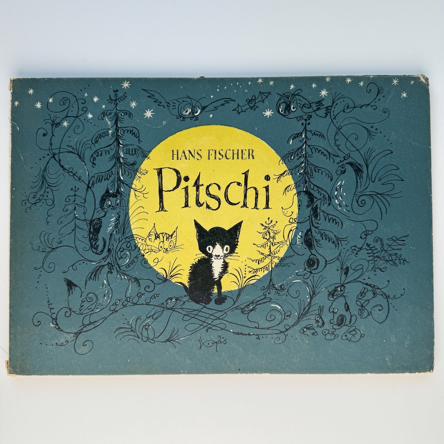 Pitschi, Hans Fischer, 1953 Hardcover Cat Story - Pretty Old Books